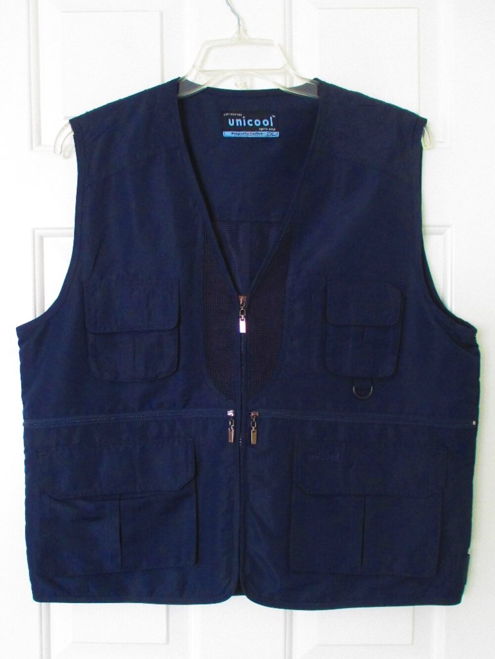 Unicool Womens Navy Mesh-lined 6-Pocket Fishing Utility Photo Vest NWOT-Size 2XL